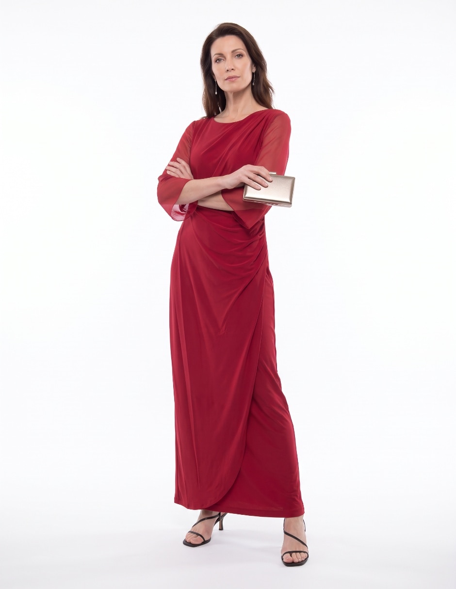 Vestido maxi de fiesta escote medio 5