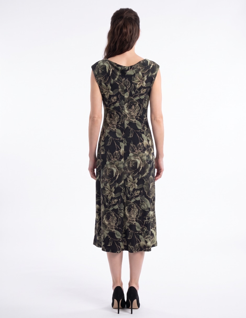 Vestido midi de fiesta escote medio 2