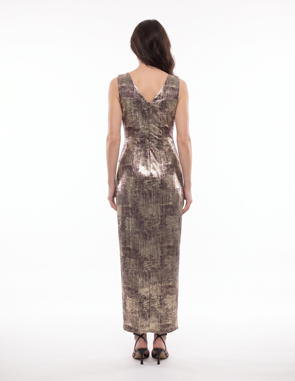 Vestido maxi de fiesta escote medio 2