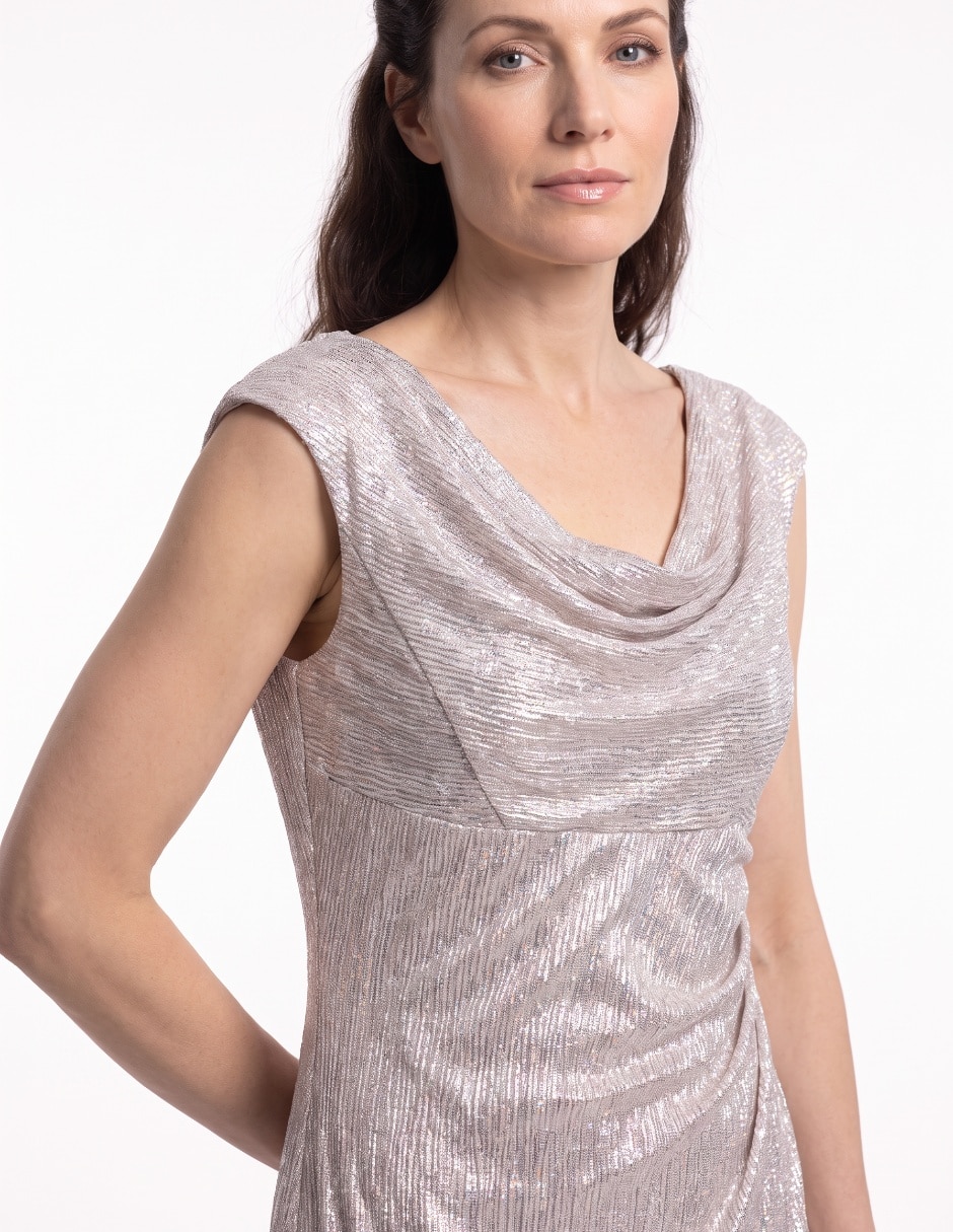 Vestido maxi de fiesta escote medio 3