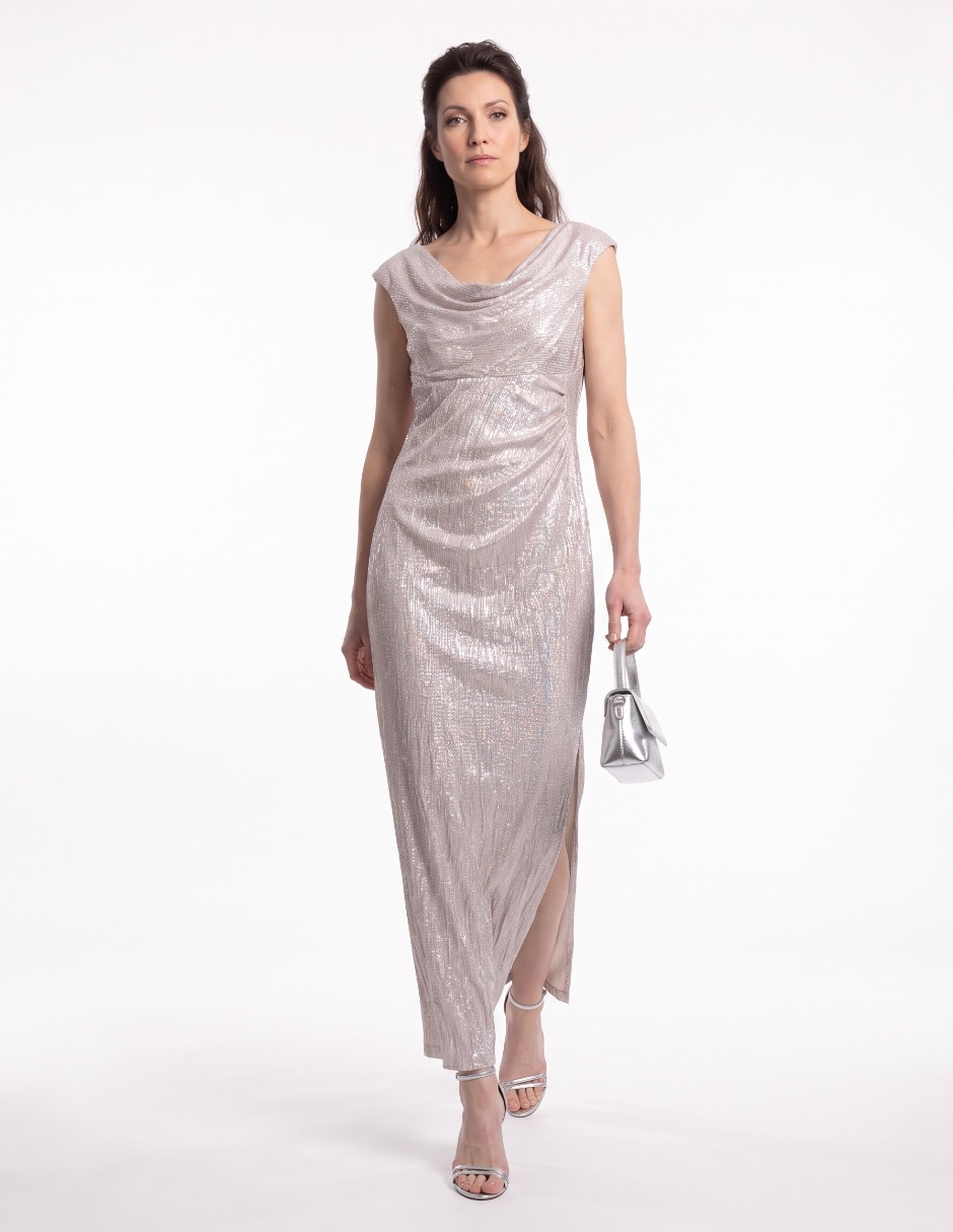 Vestido maxi de fiesta escote medio 5