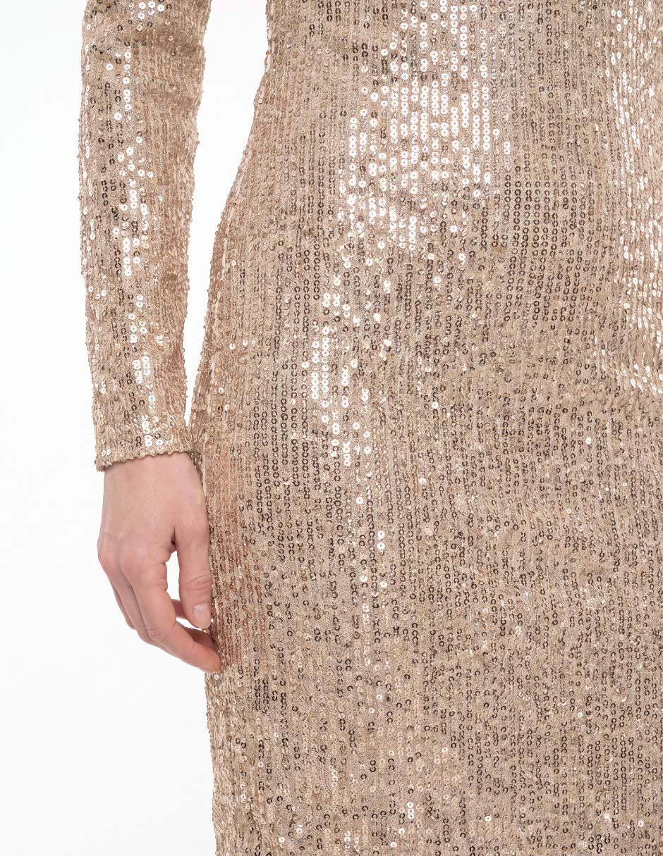 Vestido arriba de la rodilla de fiesta escote medio 3