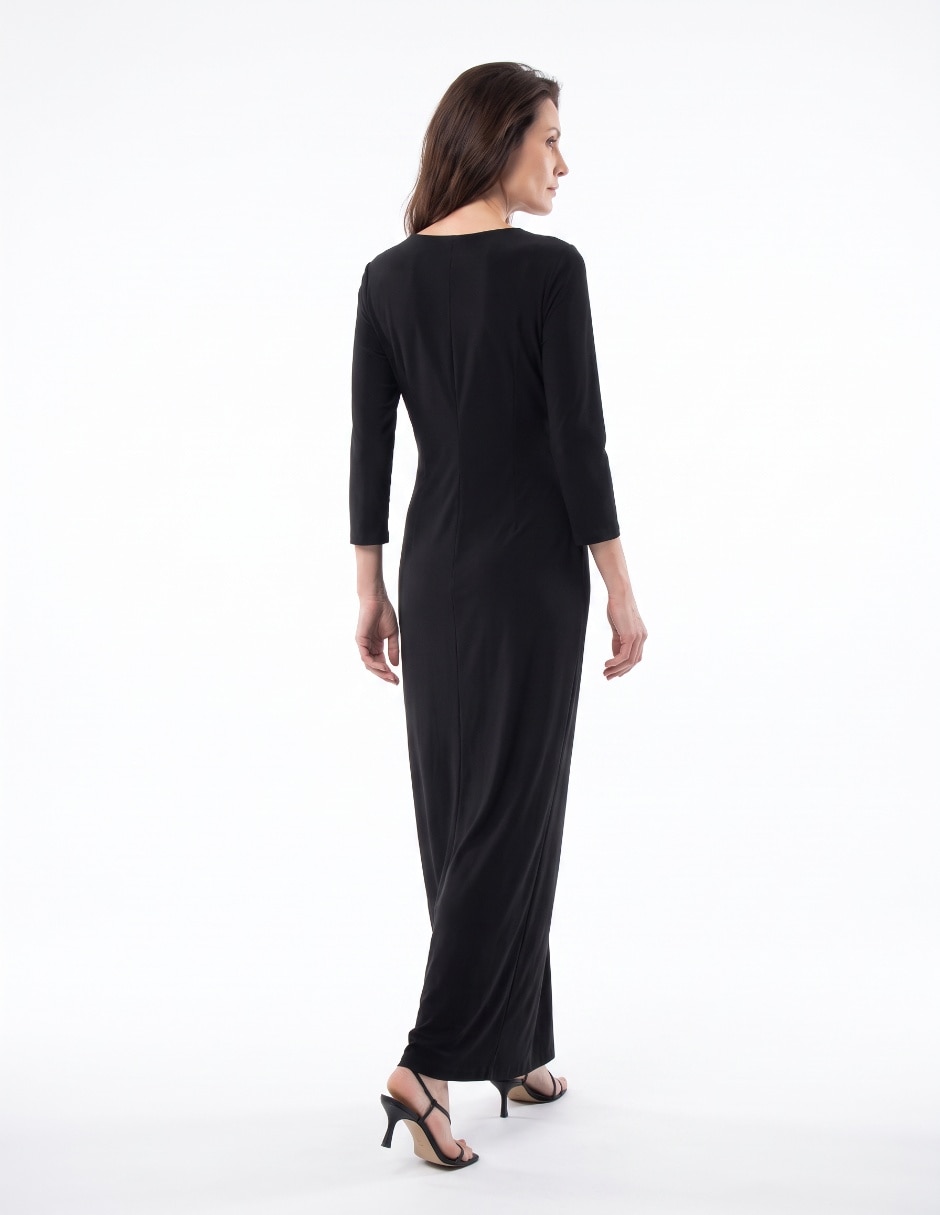 Vestido maxi de fiesta escote medio 2