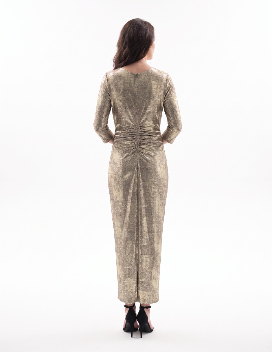 Vestido maxi de fiesta escote medio 2