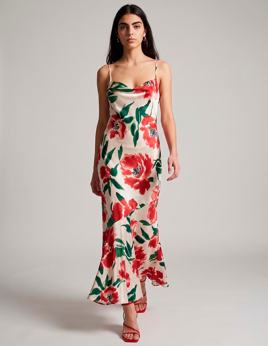 Vestido largo de fiesta escote corazón Vestido largo de fiesta escote corazón