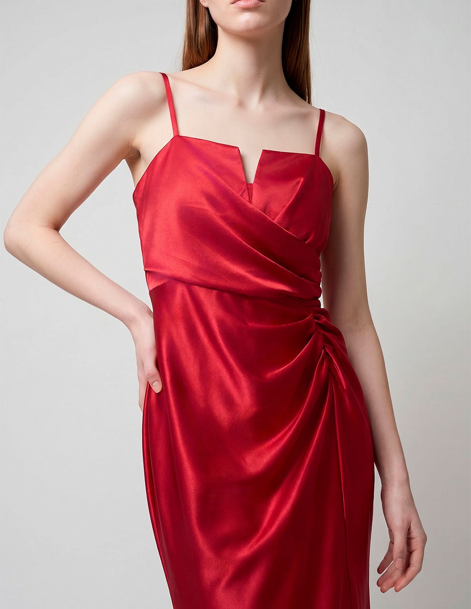Vestido maxi de fiesta escote cuadrado 3