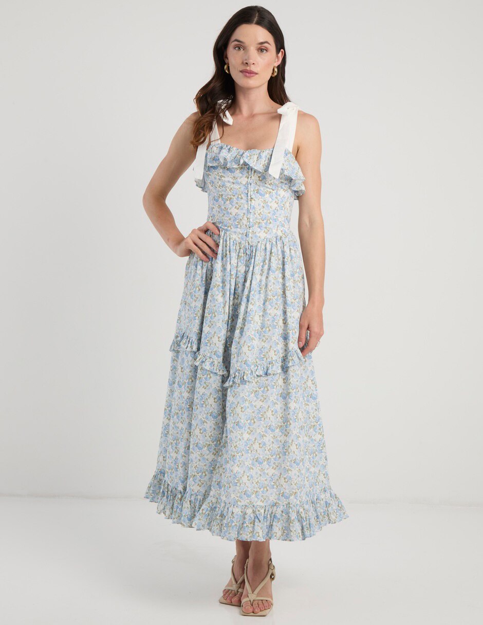 Vestido crop de fiesta rue de la paix escote cuadrado