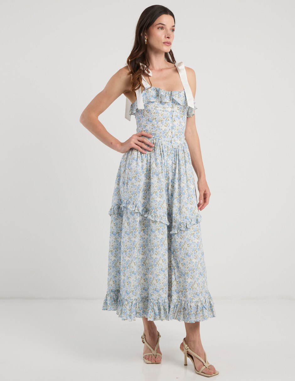 Vestido crop de fiesta rue de la paix escote cuadrado