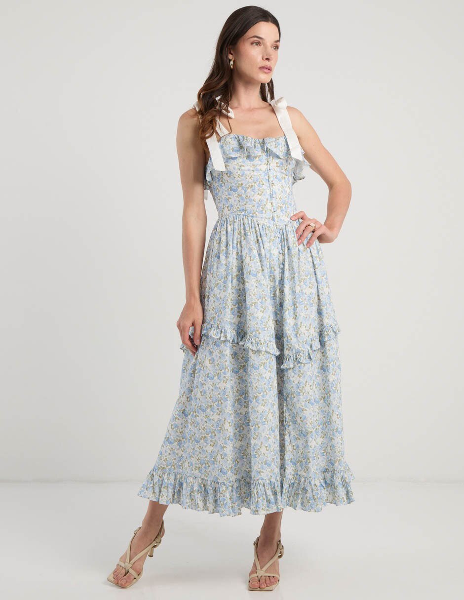 Vestido crop de fiesta rue de la paix escote cuadrado