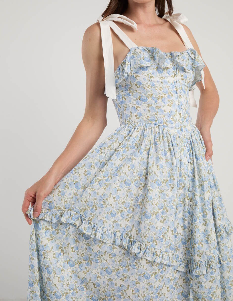 Vestido crop de fiesta rue de la paix escote cuadrado