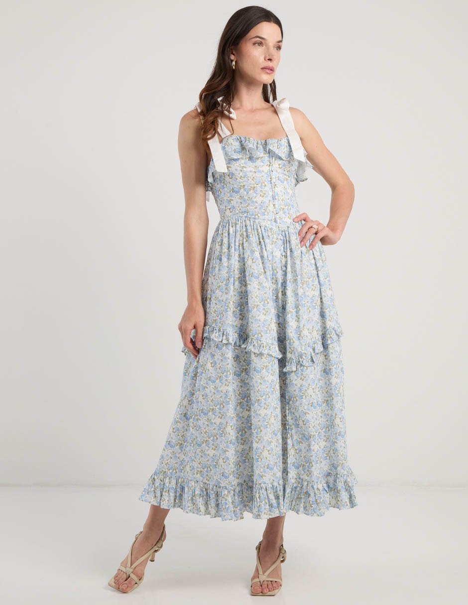 Vestido crop de fiesta escote cuadrado 3