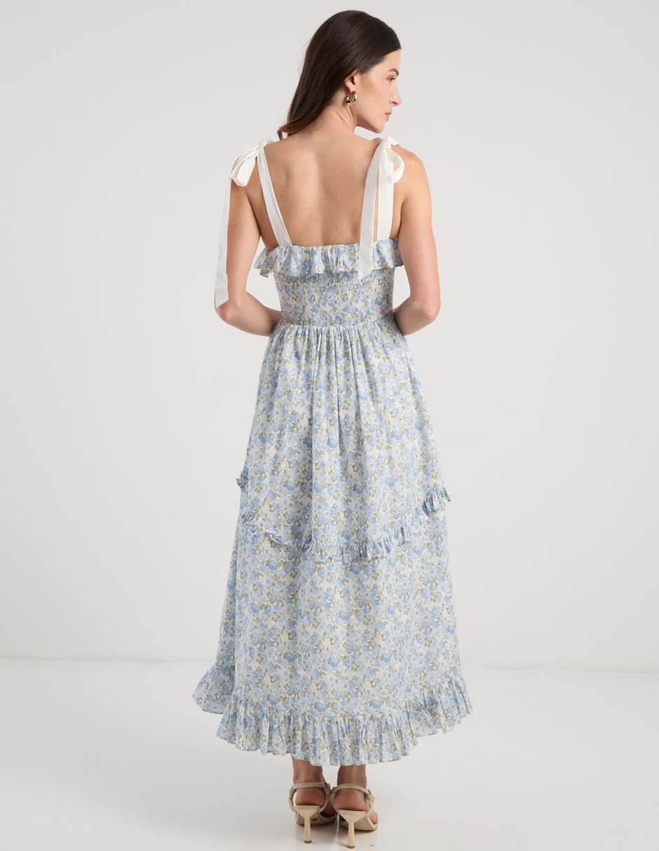 Vestido crop de fiesta escote cuadrado 5
