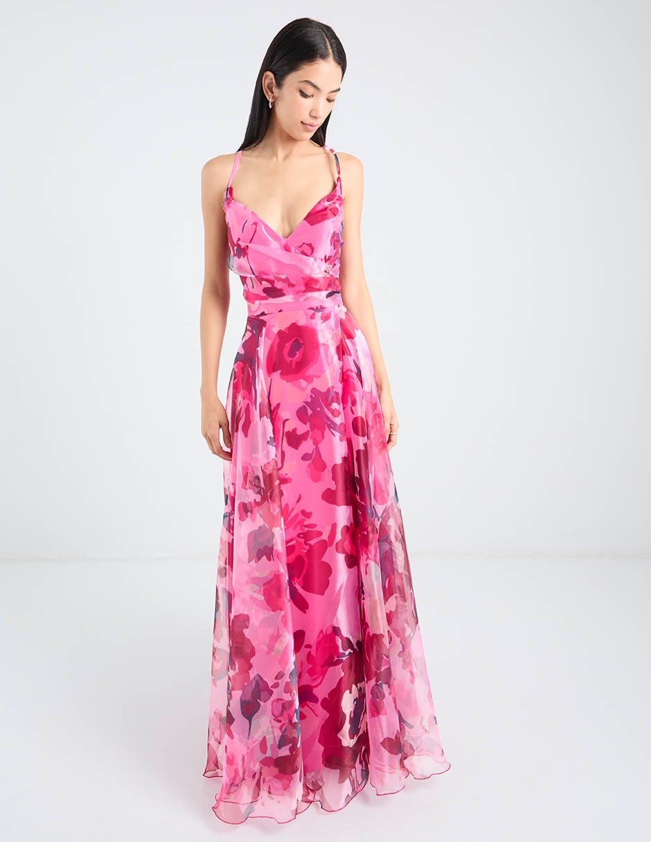 Vestido maxi de fiesta espalda cruzada 2