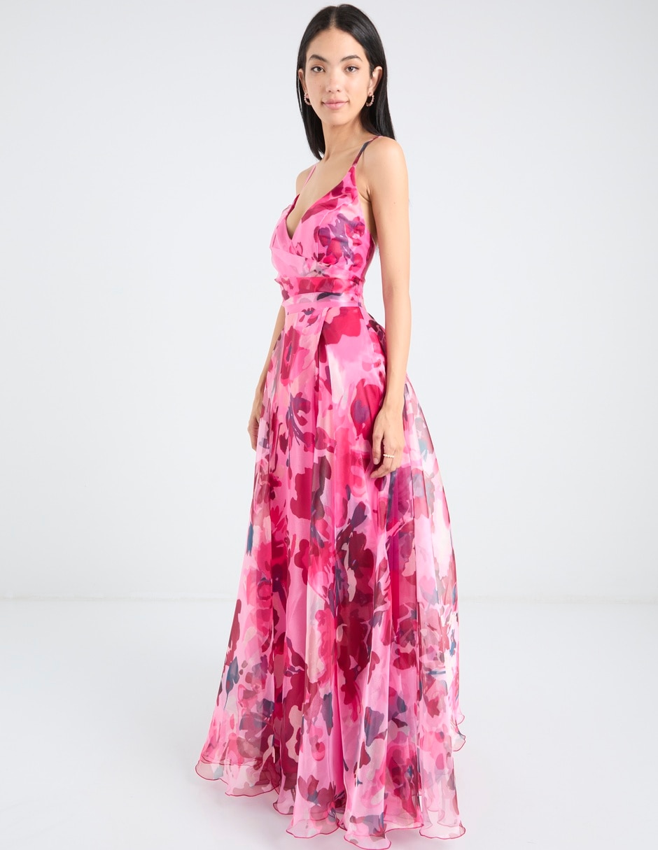 Vestido maxi de fiesta espalda cruzada 3