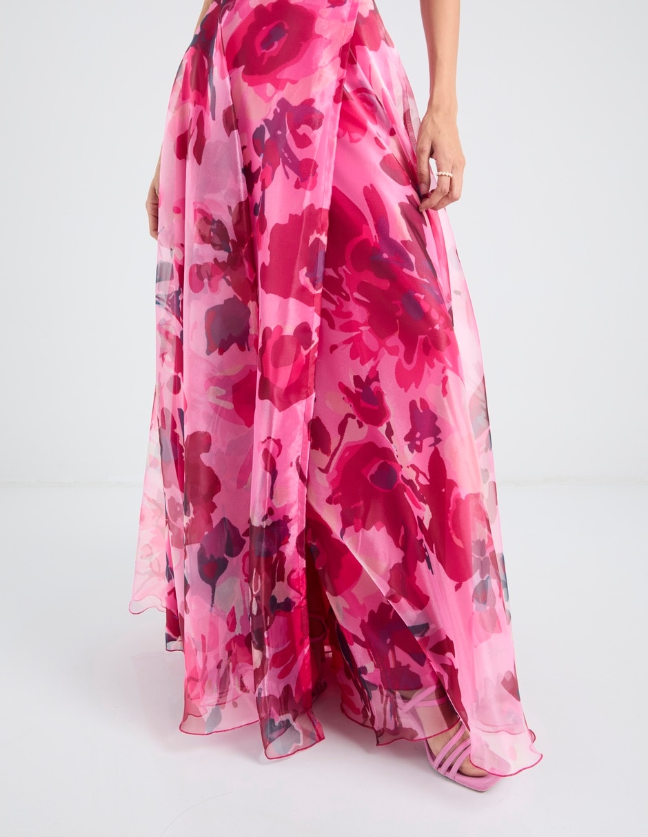 Vestido maxi de fiesta espalda cruzada 5