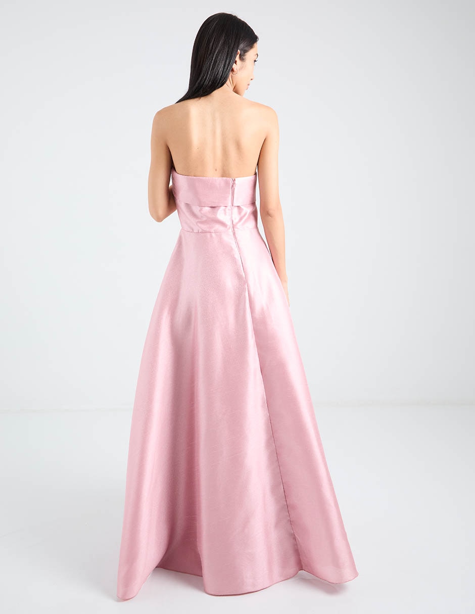 Vestido maxi de fiesta escote Bardot 6