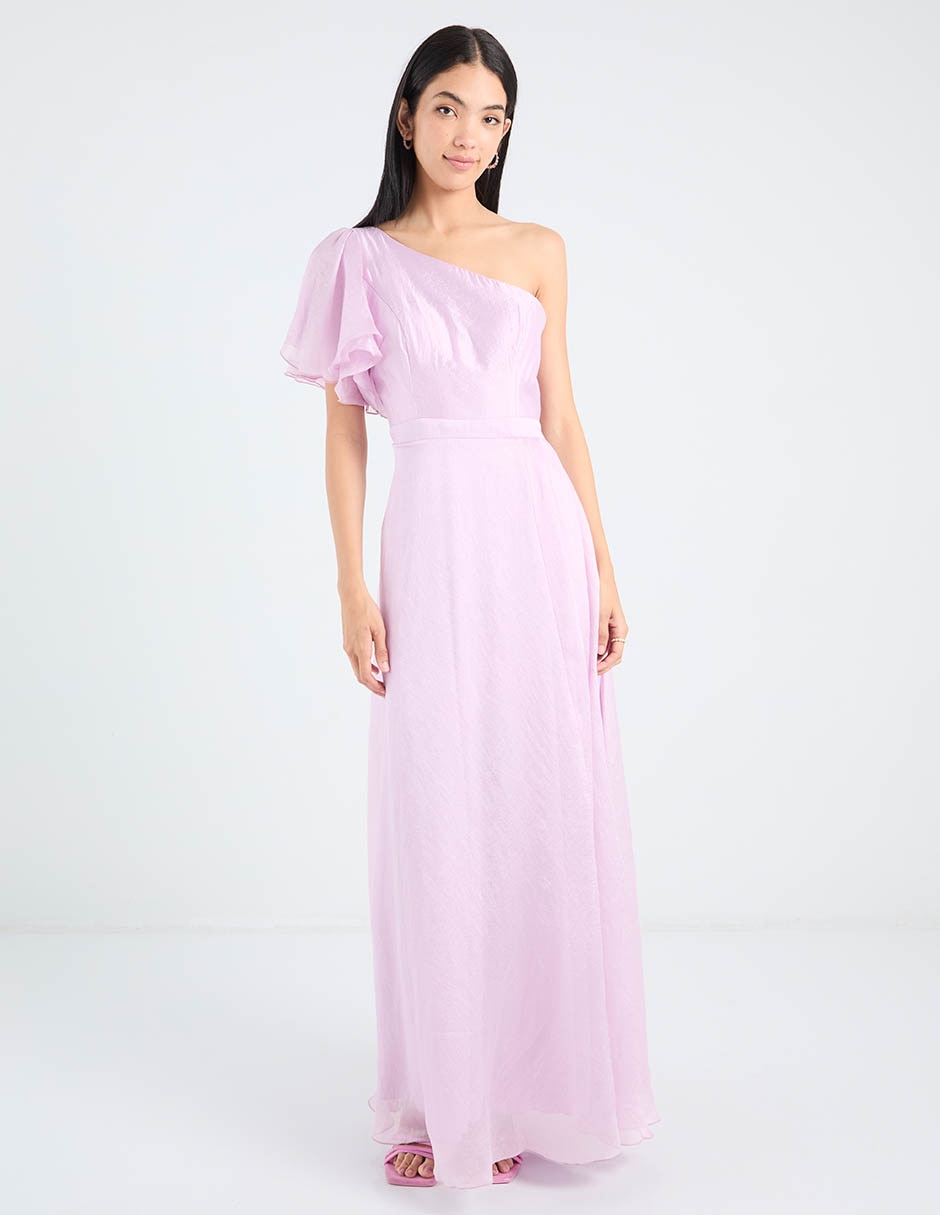 Vestido maxi de fiesta escote Medio