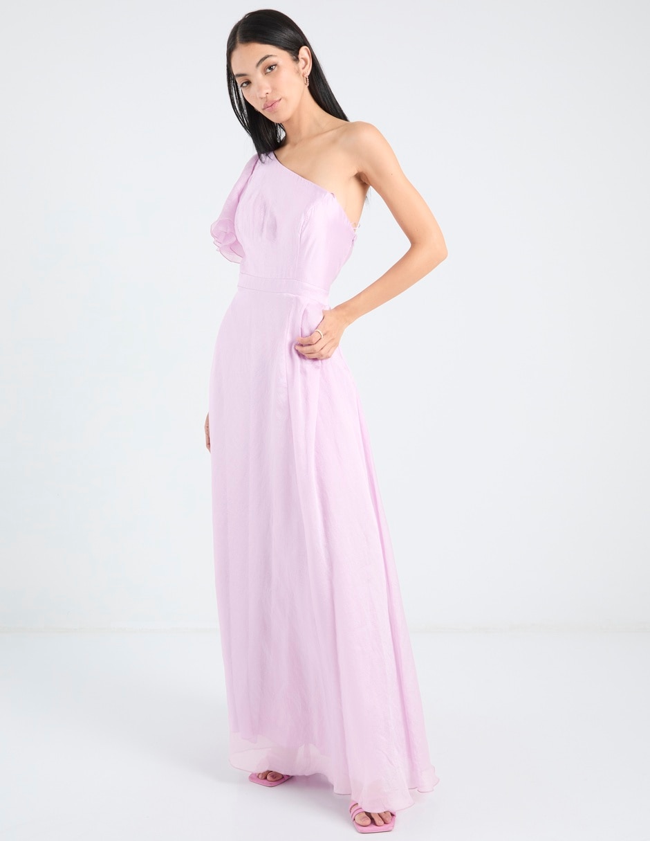 Vestido maxi de fiesta escote Medio