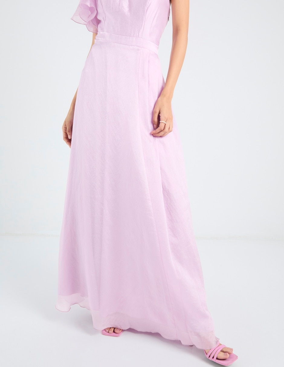 Vestido maxi de fiesta escote Medio