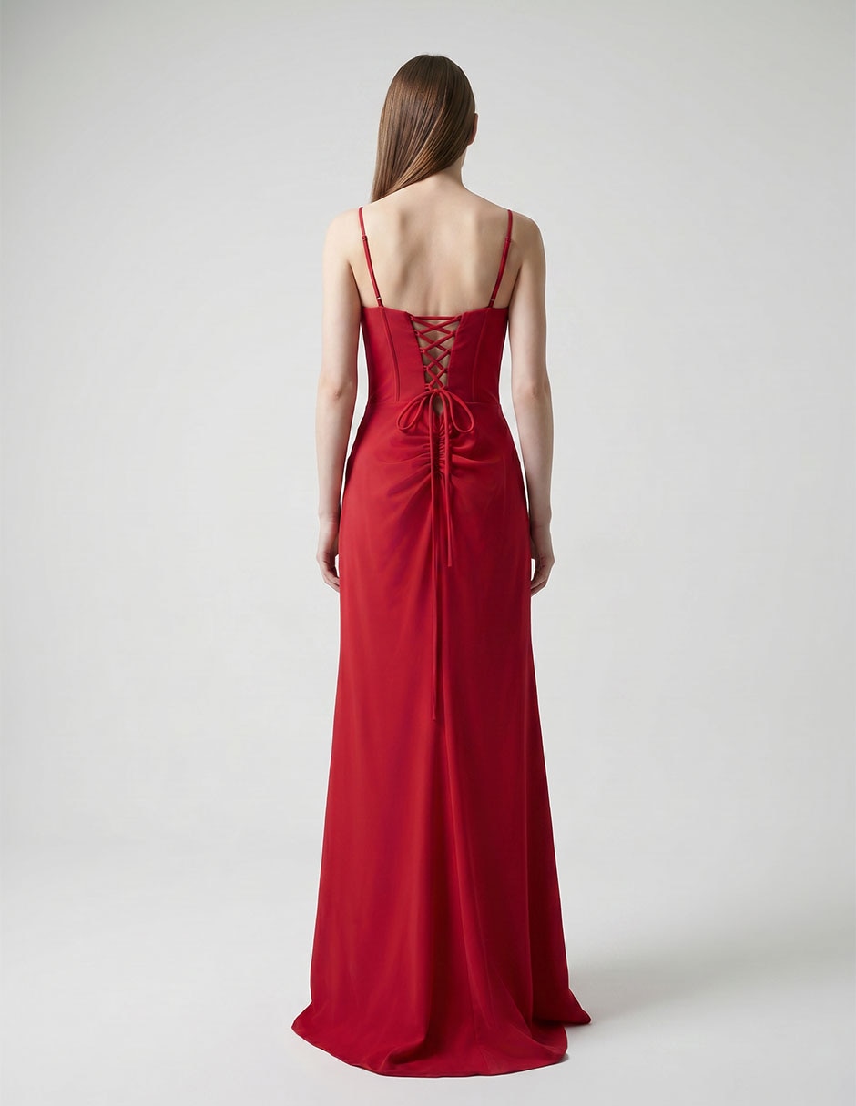 Vestido maxi de fiesta espada cruzada 2
