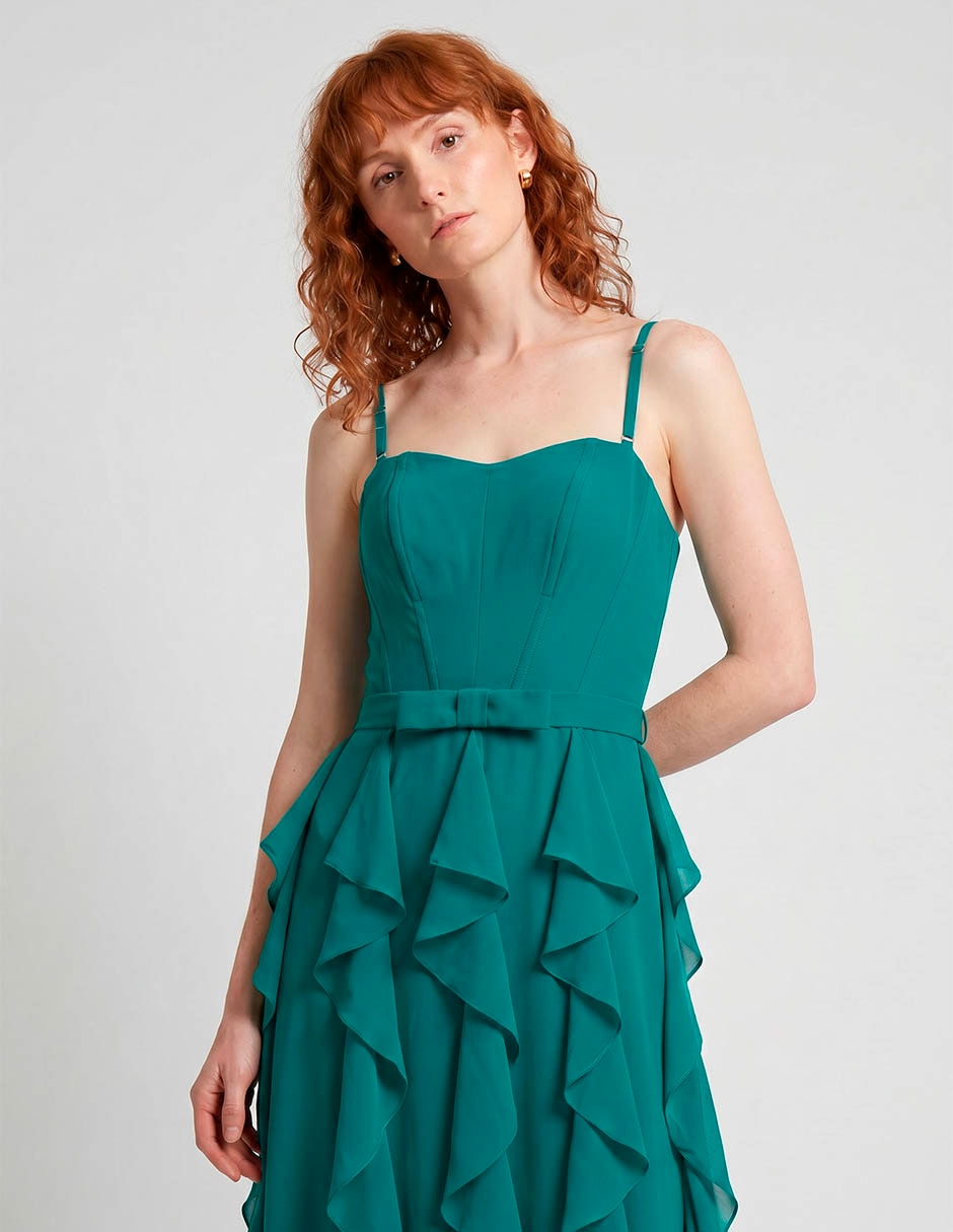 Vestido largo de fiesta escote espalda abierta 3