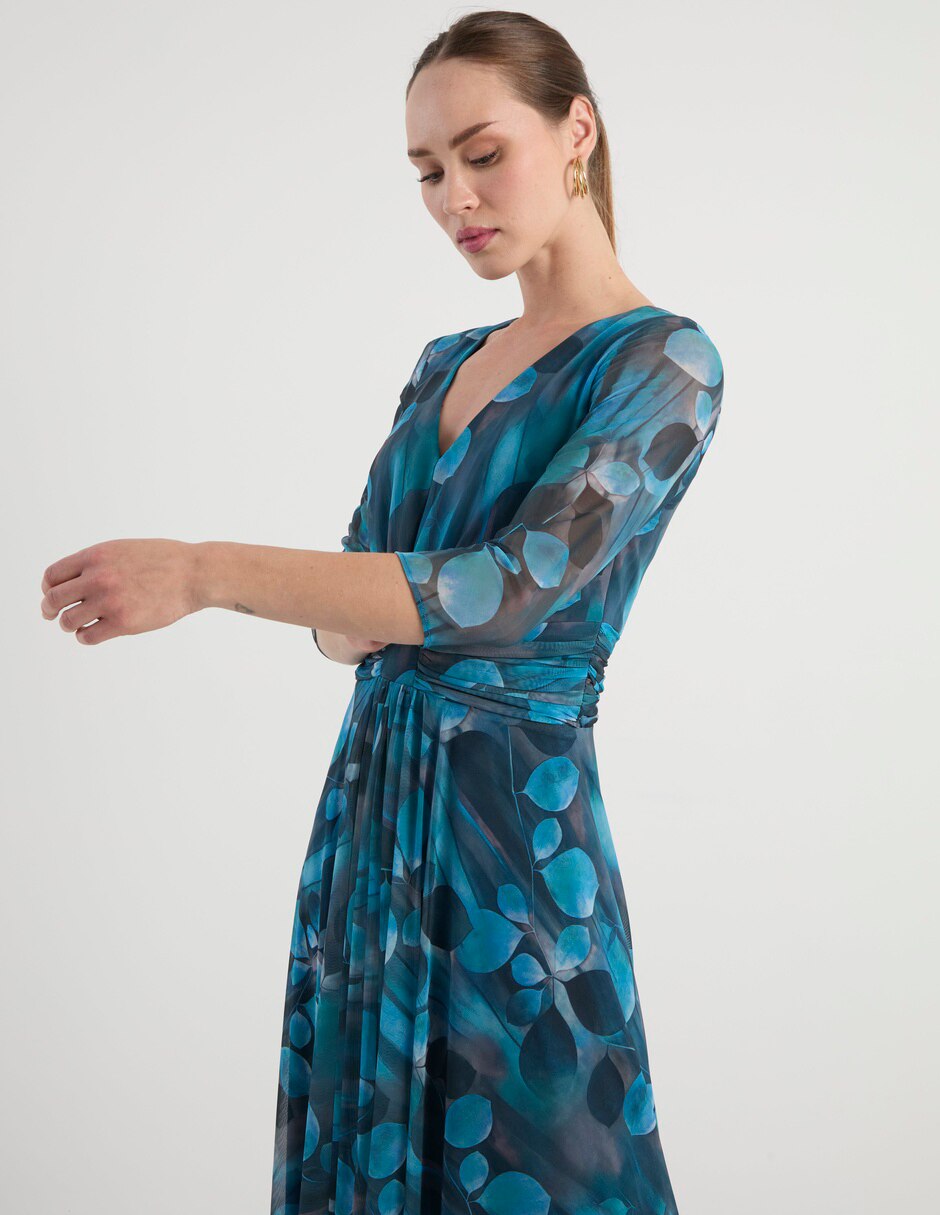 Vestido largo de fiesta karen olivier escote v