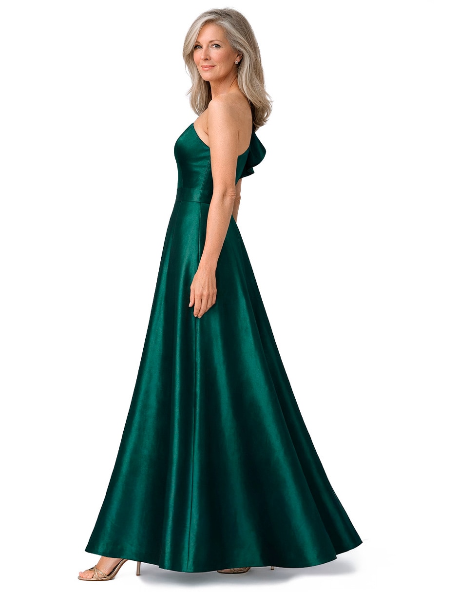 Vestido largo fiesta escote regular 2