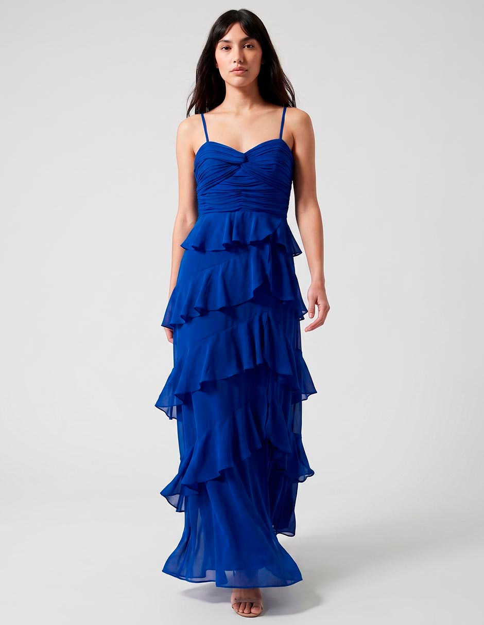 Vestido maxi de fiesta escote corazón