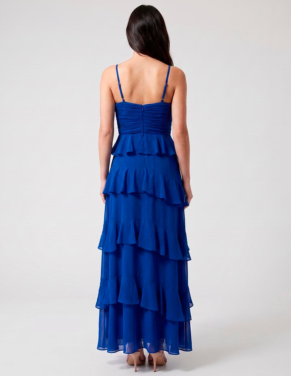 Vestido maxi de fiesta escote corazón 2