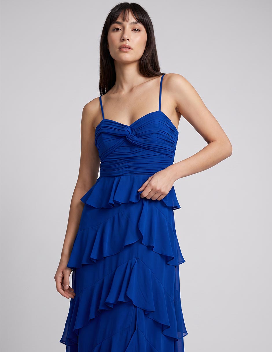 Vestido maxi de fiesta escote corazón 3