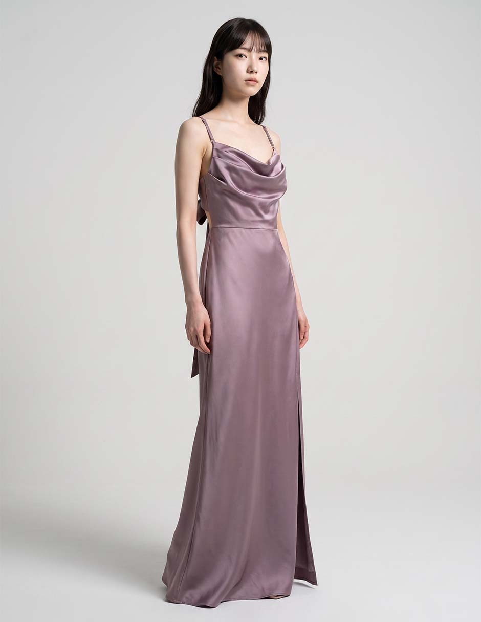 Vestido maxi de fiesta escote corazón