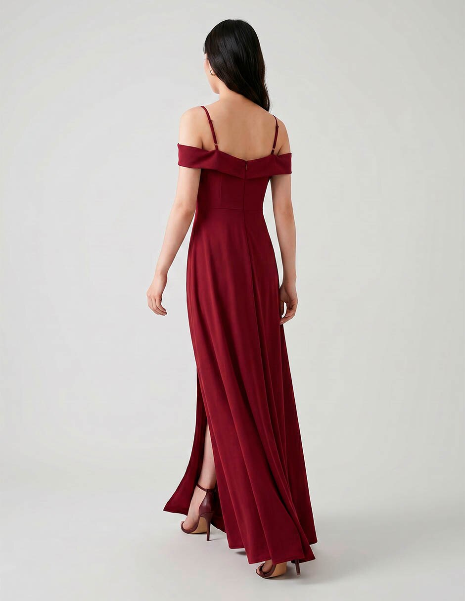 Vestido maxi de fiesta rue escote corazón