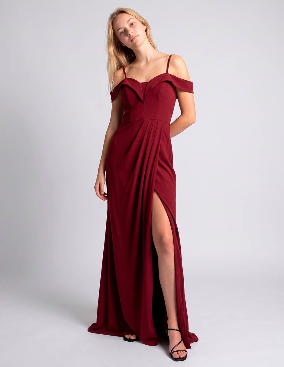 Vestido maxi de fiesta escote corazón Vestido maxi de fiesta escote corazón