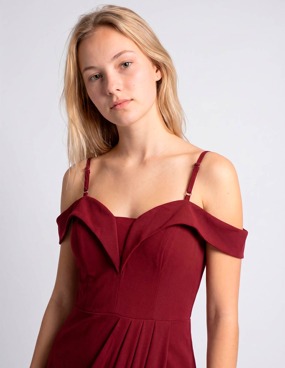 Vestido maxi de fiesta rue escote corazón