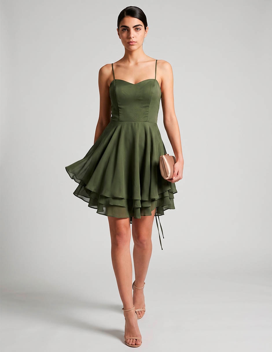 Vestido arriba de la rodilla de fiesta escote corazón Vestido arriba de la rodilla de fiesta escote corazón