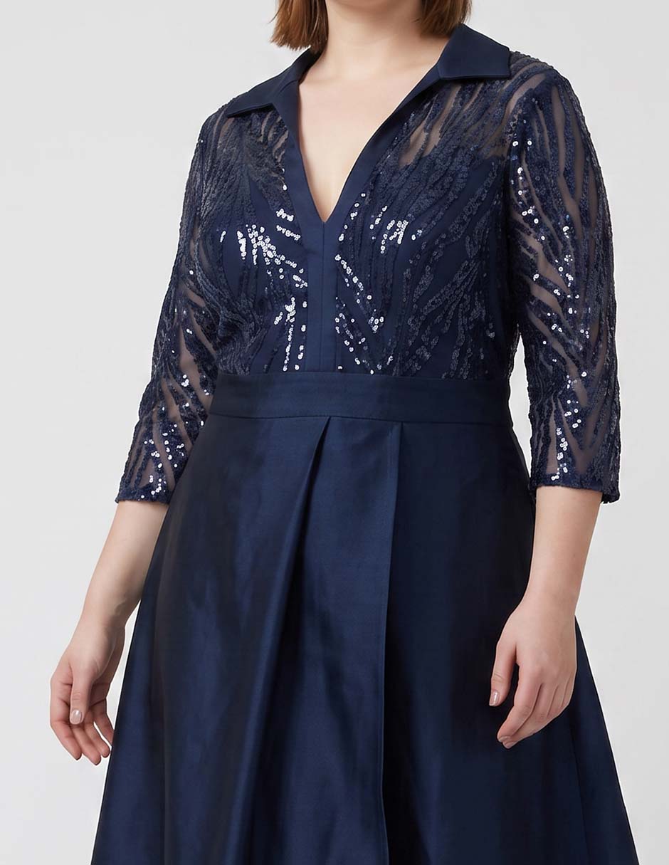 Vestido maxi de fiesta escote V 3