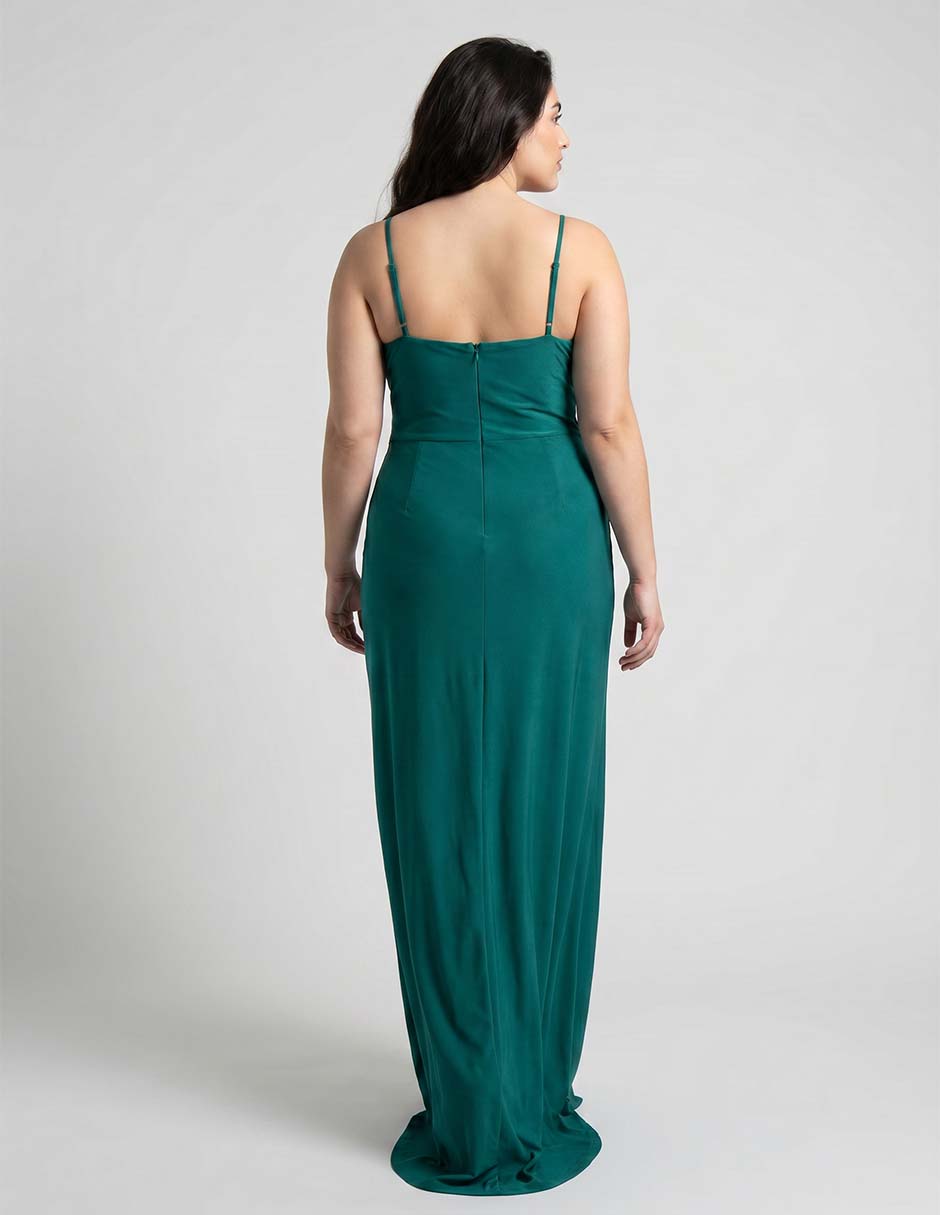 Vestido maxi de fiesta escote medio 2