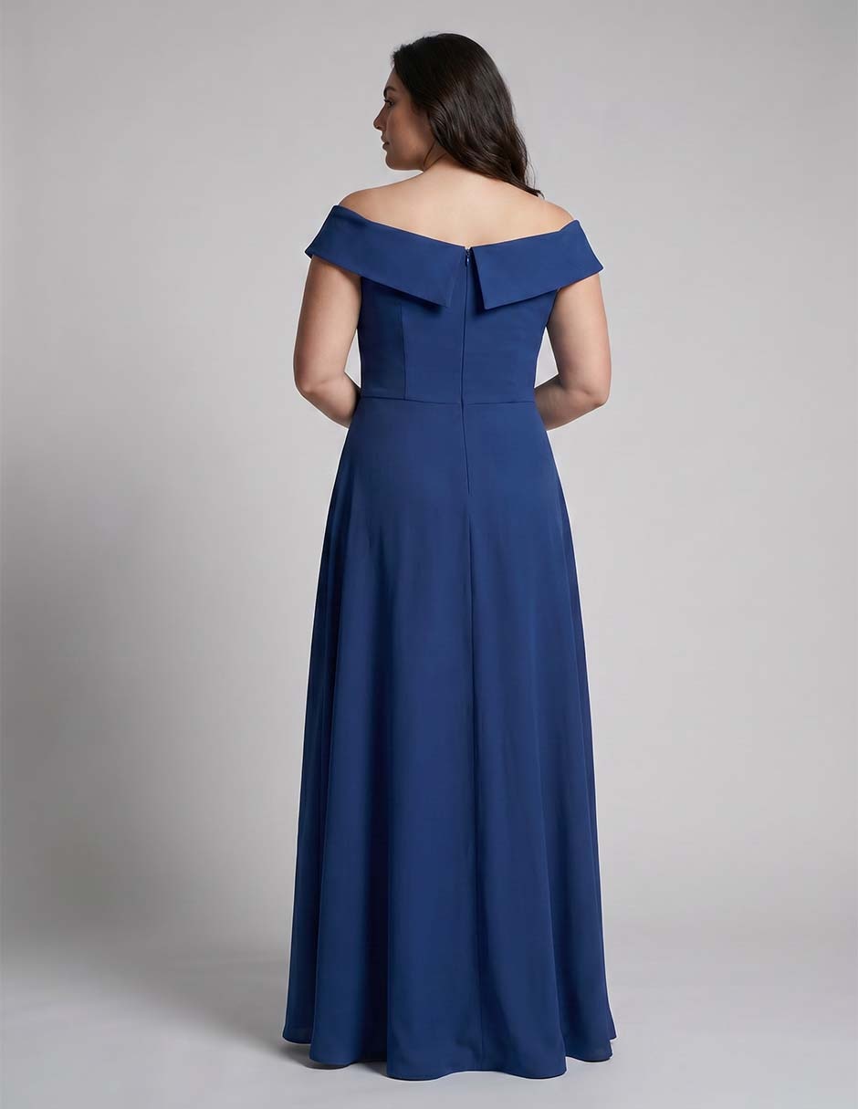 Vestido maxi de fiesta escote bardot 2