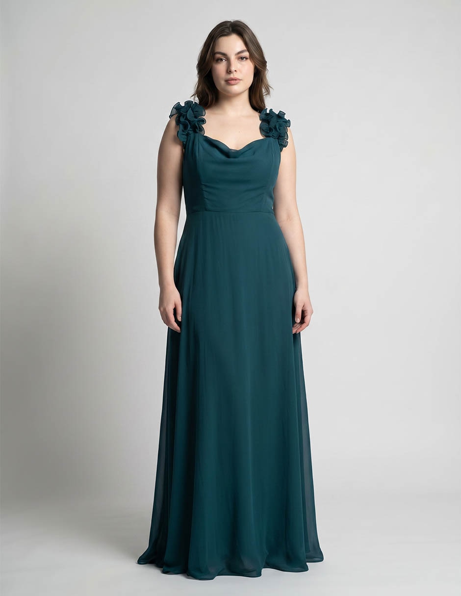 Vestido maxi de fiesta escote V para mujer Vestido maxi de fiesta escote V para mujer