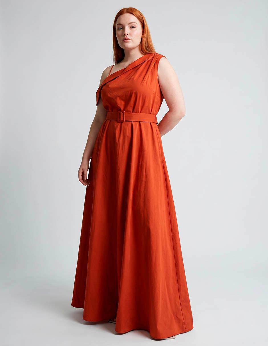 Vestido maxi de fiesta espalda cruzada