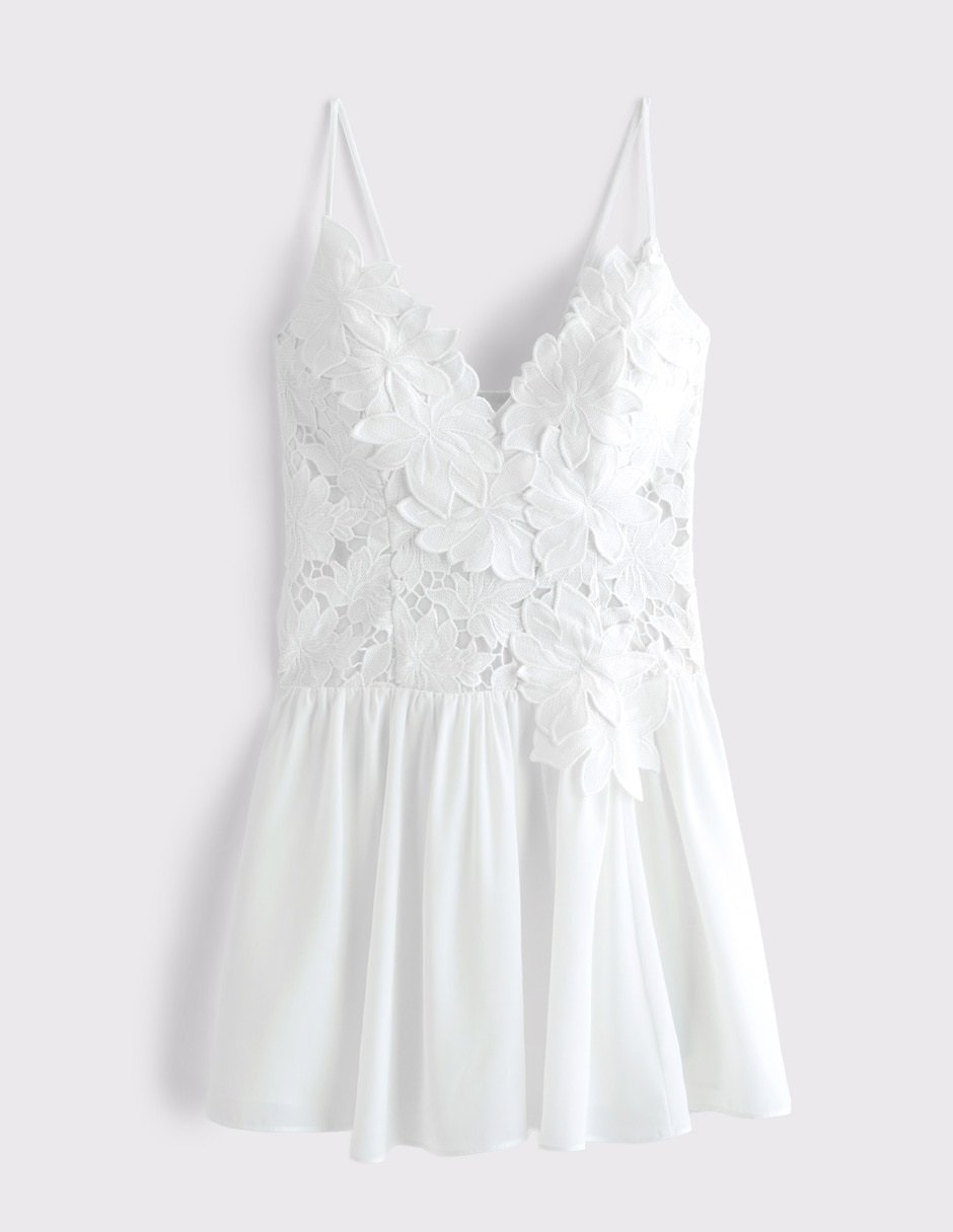 Vestido mini de fiesta Abercrombie& Fitch escote V