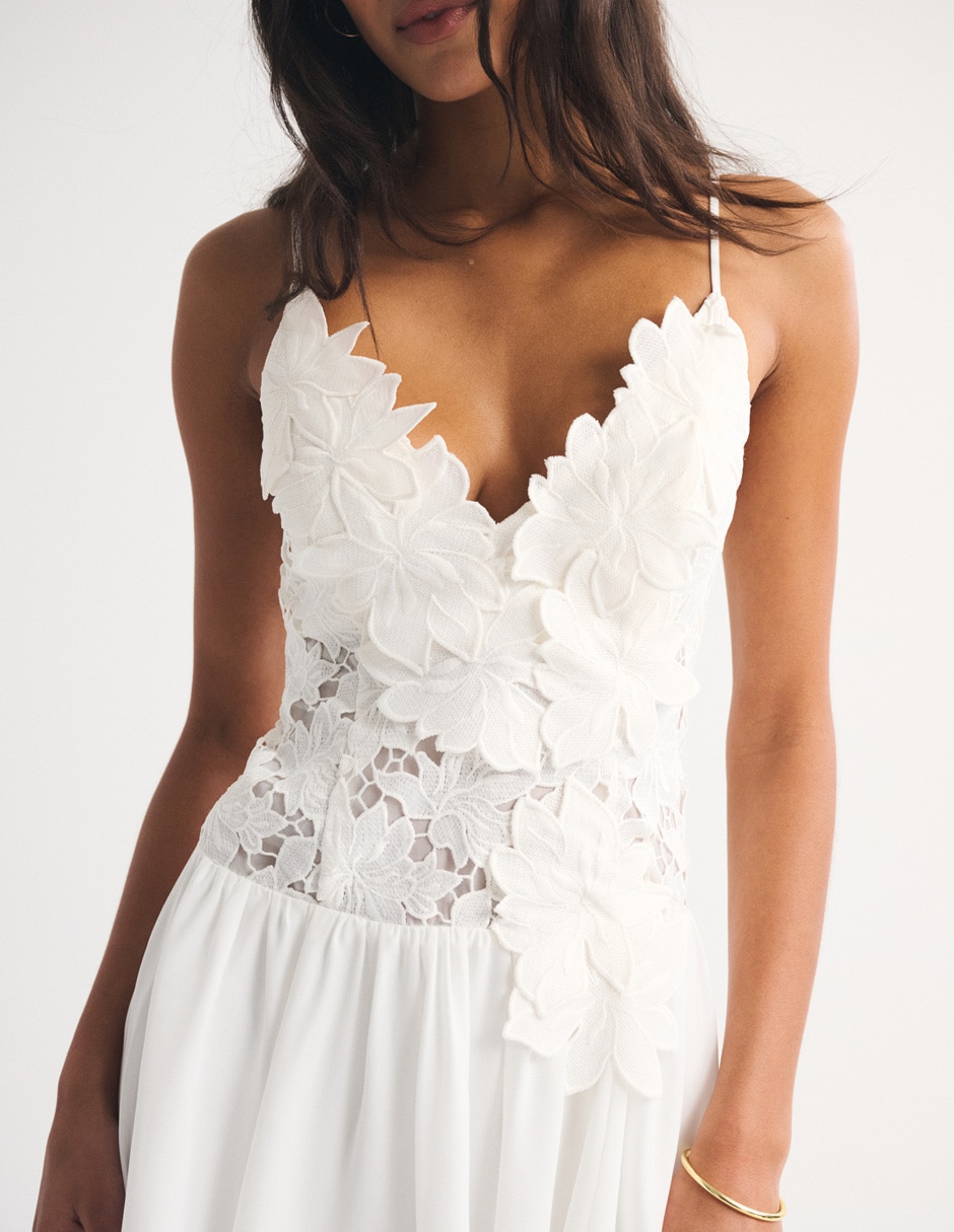 Vestido mini de fiesta Abercrombie& Fitch escote V 7