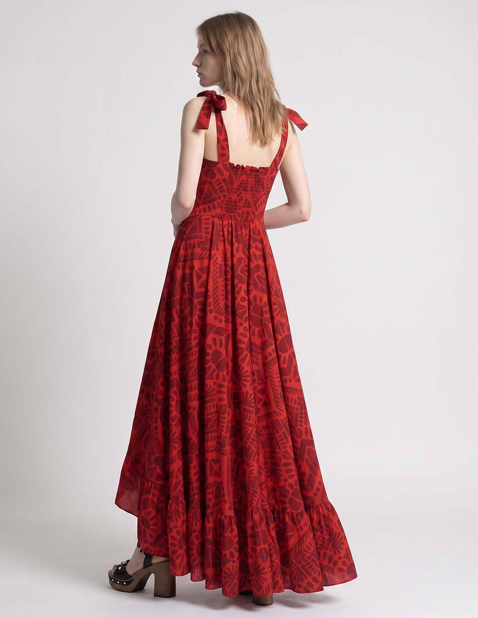 Vestido de fiesta zomos by sofia simon escote cuadrado