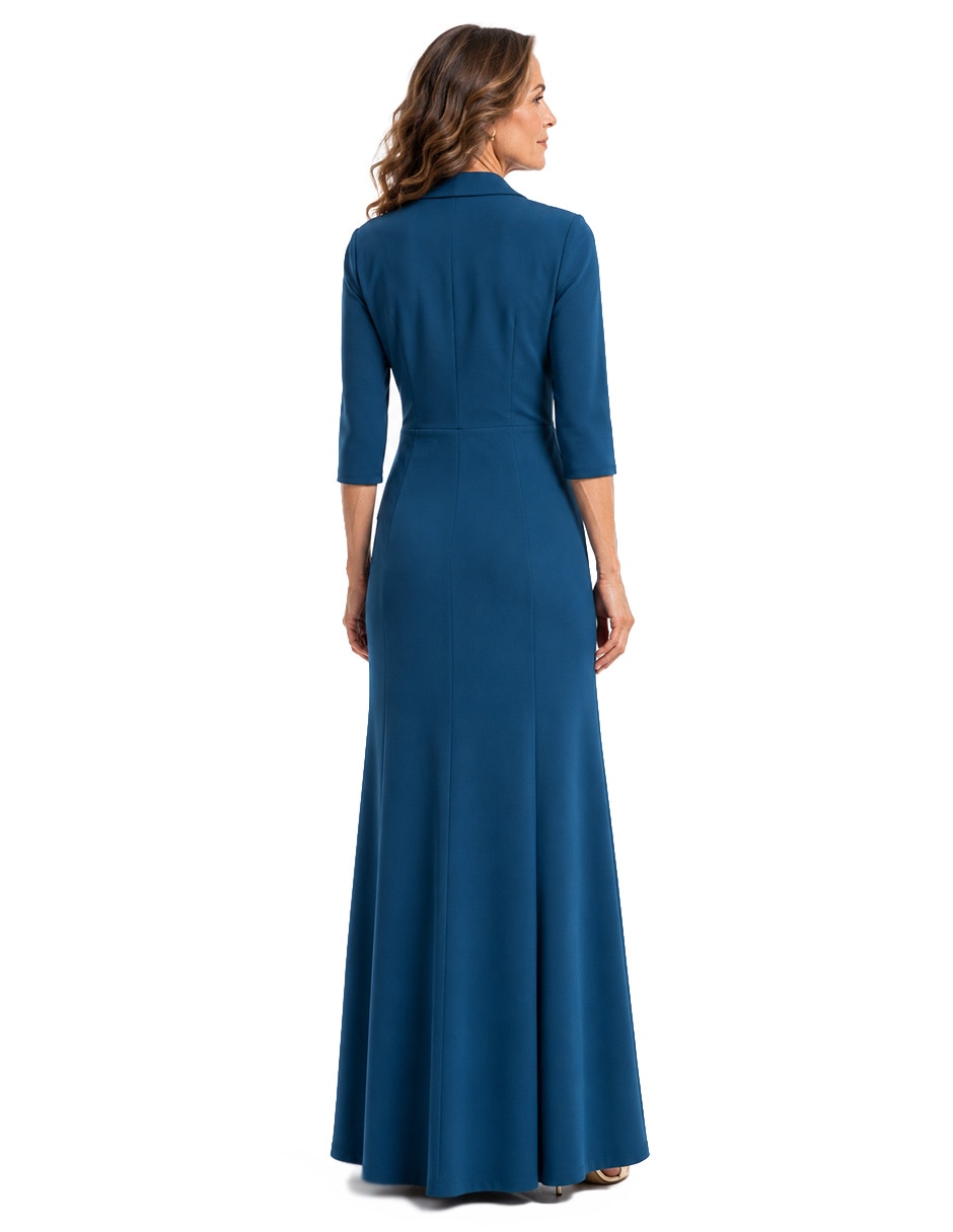 Vestido Largo De Fiesta Escote V 3