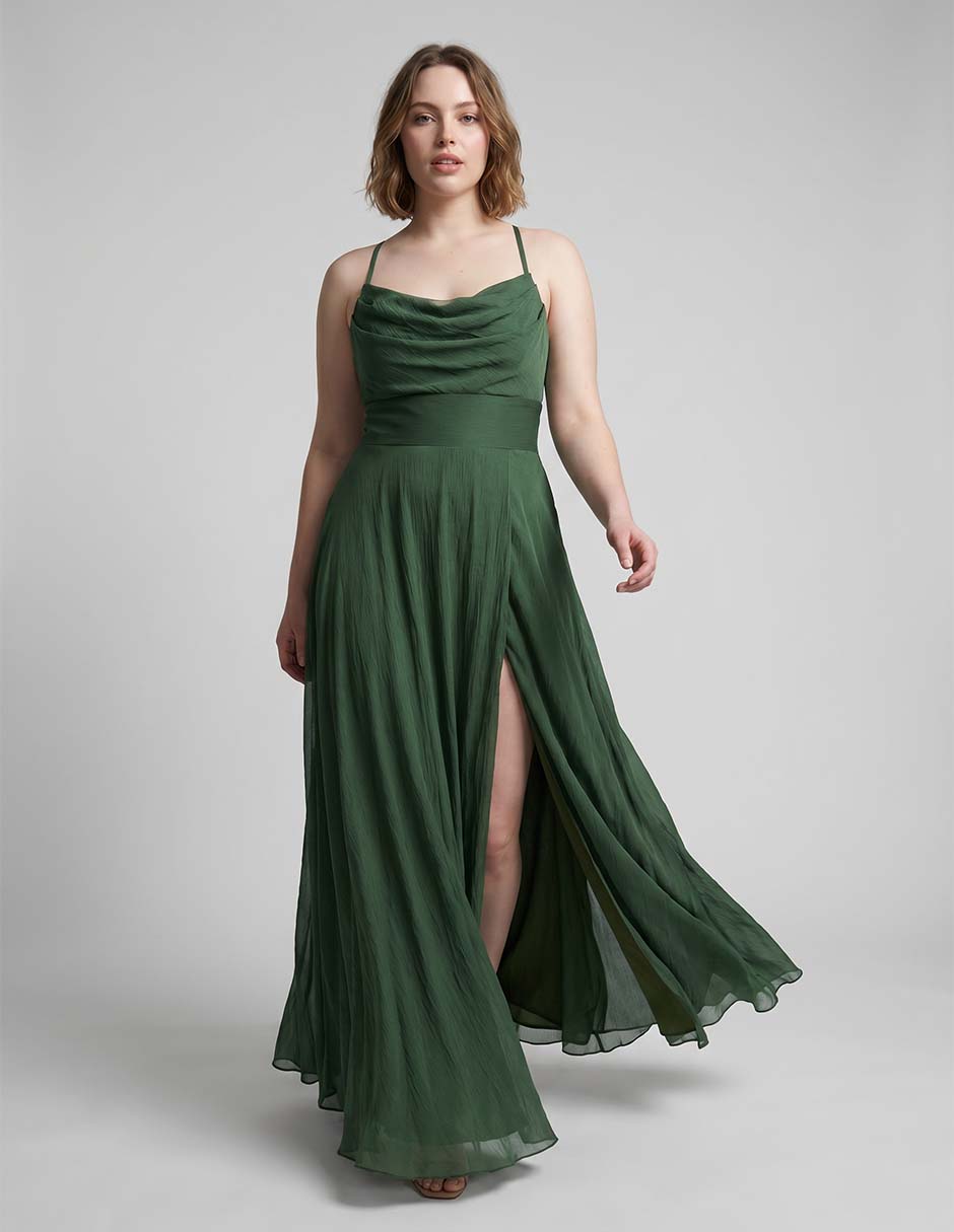 Vestido maxi de fiesta escote corazón