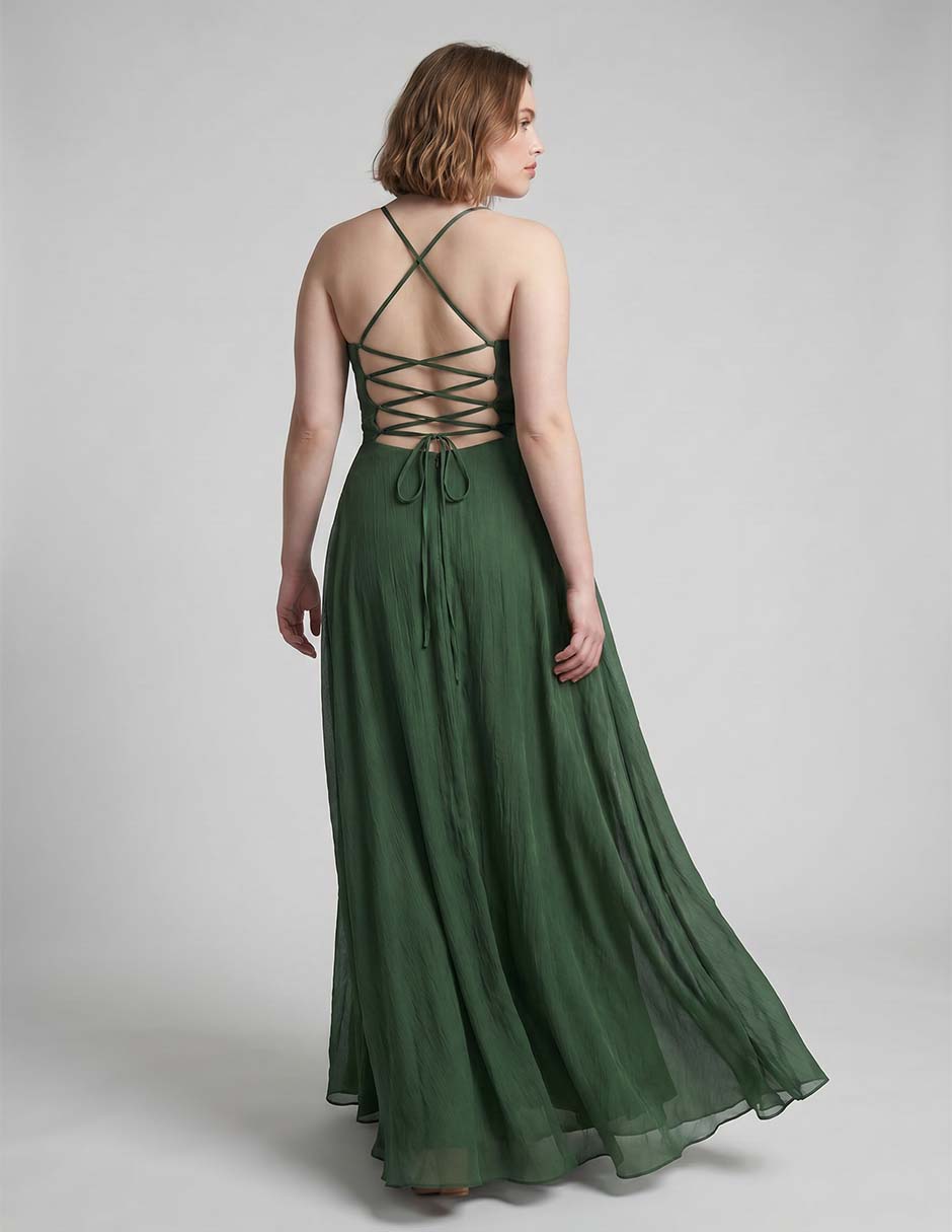 Vestido maxi de fiesta escote corazón 2
