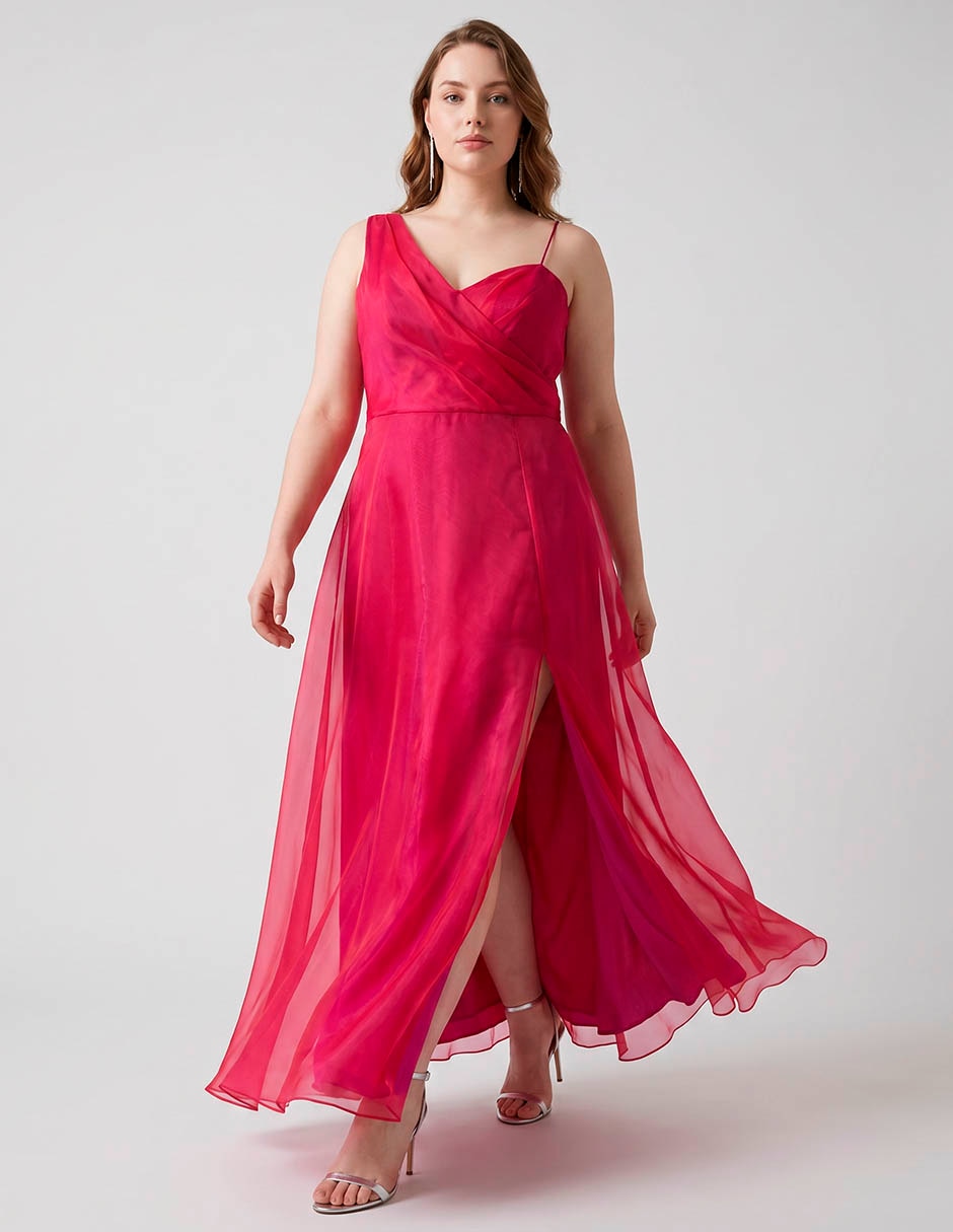 Vestido maxi de fiesta the pattern escote ilusión