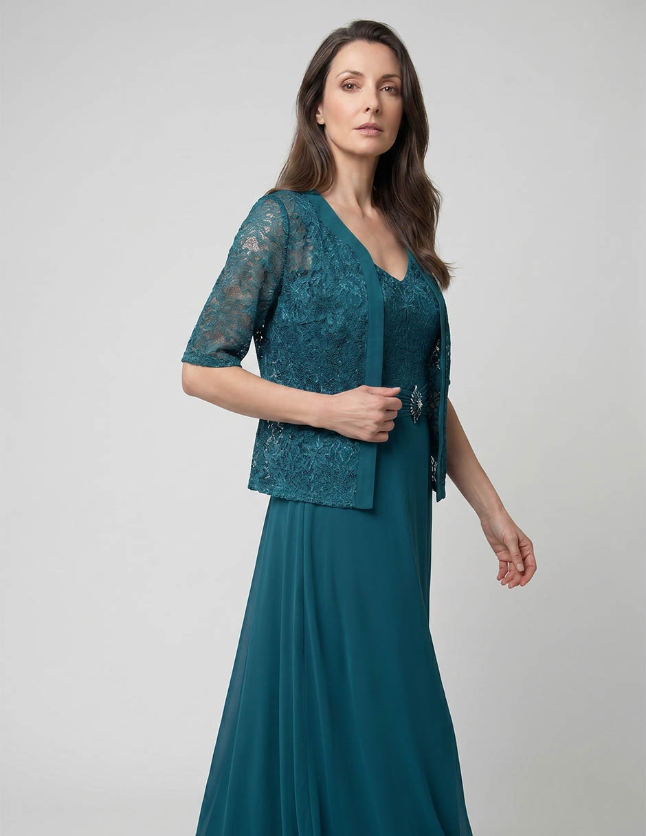 Vestido de fiesta escote medio 3