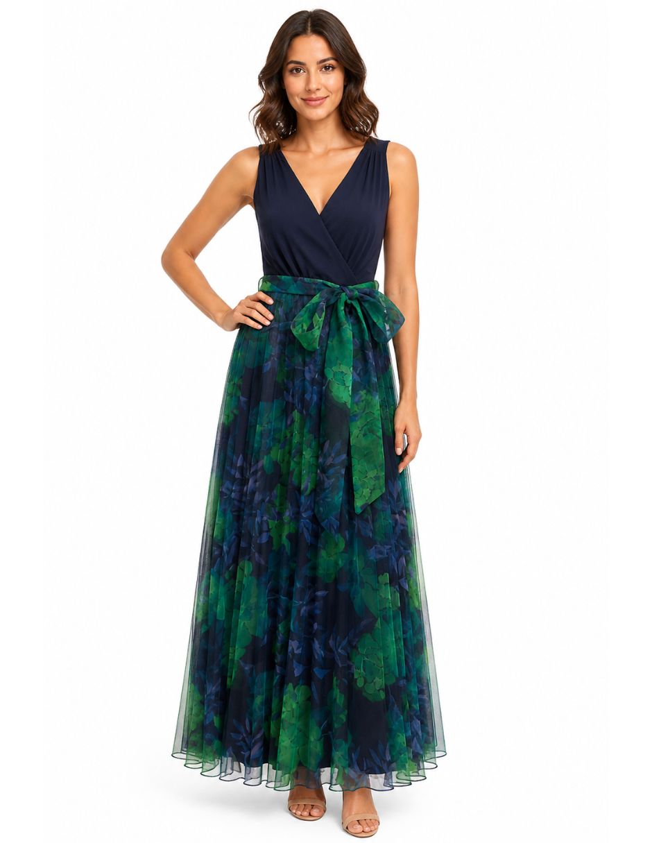 Vestido maxi fiesta escote V Vestido maxi fiesta escote V