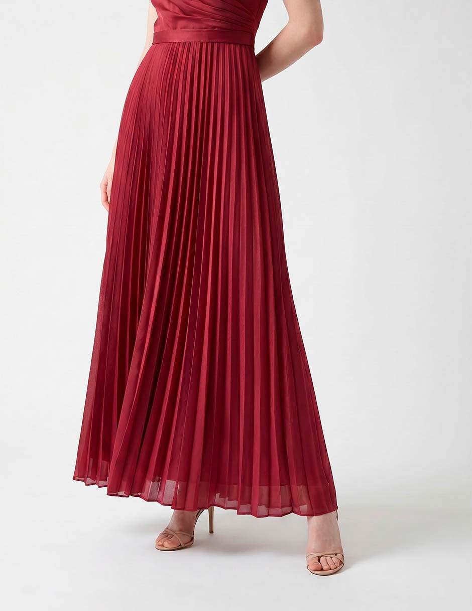 Vestido maxi de fiesta escote corazón para mujer 3